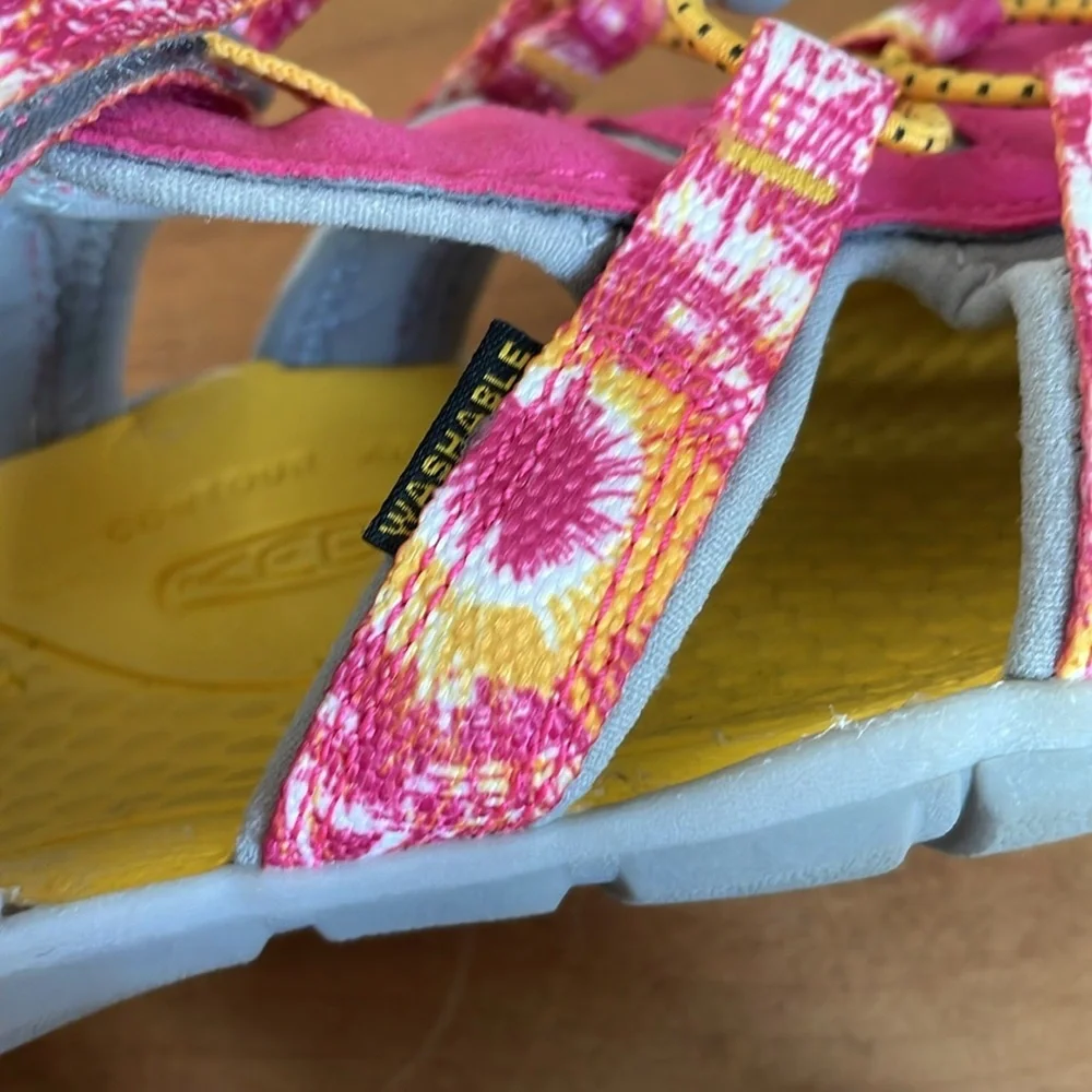 Keen Pink and Gray Sandals with Adjustable Straps Size 4